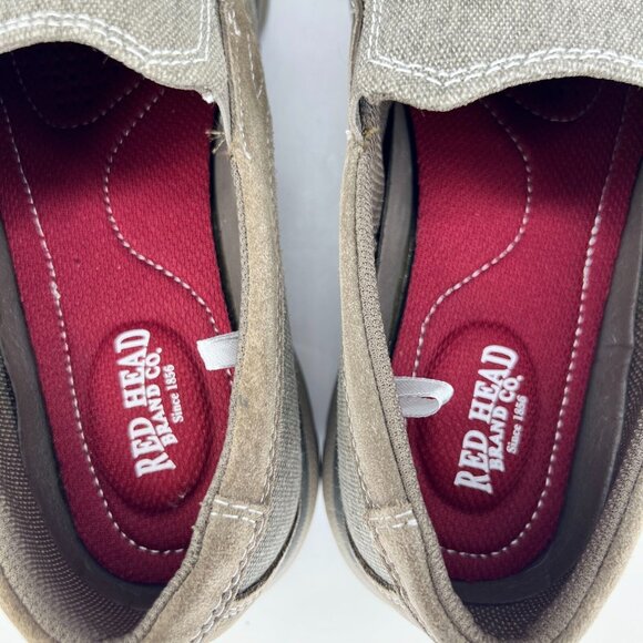 Redhead Brand Co Mens 54214097A Taupe Canvas Suede Leather Size 8M Slip On Shoes main image 7